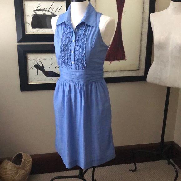 Lilly Pulitzer Dresses & Skirts - Lilly Pulitzer Blue chambray dress size 10